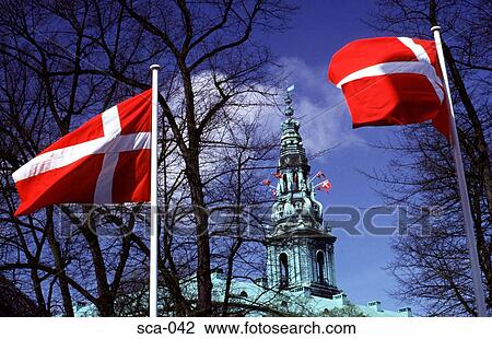 Danish Flags and City Hall Copenhagen Denmark View Large Photo Image Stock Image - Danish Flags and City Hall Copenhagen Denmark. Fotosearch