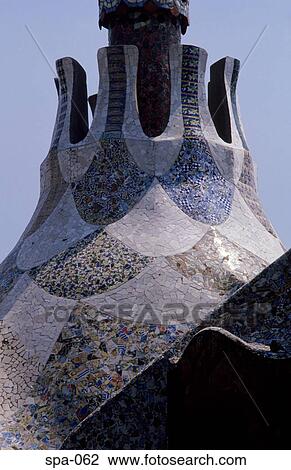 Detail of Gaudi Roof in Parque Guell Barcelona Spain View Large Photo Image Stock Image - Detail of Gaudi Roof in Parque Guell Barcelona Spain. Fotosearch