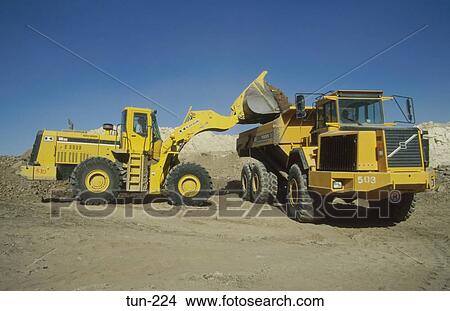 Dump Truck and Hydraulic Shovel Phosphate Mine Metlaoui Tunisia View Large Photo Image Picture - Dump Truck and Hydraulic Shovel Phosphate Mine Metlaoui Tunisia. Fotosearch