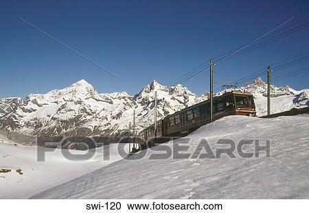 Electric Railway Gomergrat Switzerland View Large Photo Image Stock Image - Electric Railway Gomergrat Switzerland. Fotosearch
