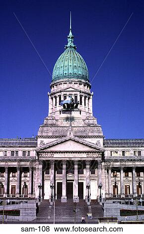 Entrance to National Congress Building Argentina View Large Photo Image Stock Photo - Entrance to National Congress Building Argentina. Fotosearch