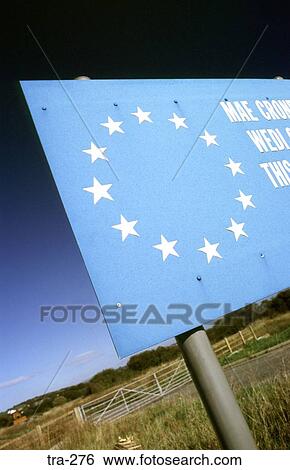 European Union Stars Symbol on Road Building Sign UK View Large Photo Image Stock Photograph - European Union Stars Symbol on Road Building Sign UK. Fotosearch