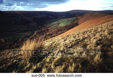 Evening Sun Striking Moorland UK View Large Photo Image Stock Photography - Evening Sun Striking Moorland UK. Fotosearch