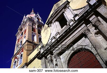 Facade of Baroque Cathedral Catagena Colombia View Large Photo Image Stock Photo - Facade of Baroque Cathedral Catagena Colombia. Fotosearch