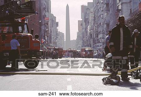 Fire Engines with Obelisk in Background Buenos Aires View Large Photo Image Stock Image - Fire Engines with Obelisk in Background Buenos Aires. Fotosearch