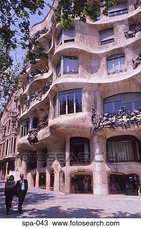 Flats (Casa Mila) Barcelona Spain View Large Photo Image Stock Image - Flats (Casa Mila) Barcelona Spain. Fotosearch