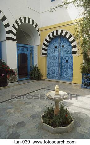 Fountain and Courtyard Sousse Tunisia View Large Photo Image Stock Photo - Fountain and Courtyard Sousse Tunisia. Fotosearch