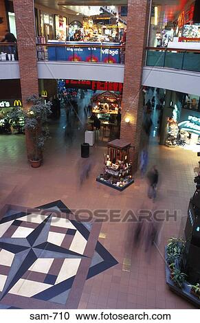 Stock Image - Foyer of Shopping Mall Montevideo Uruguay. Fotosearch