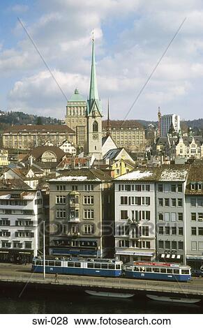 Fraumunster Church and Central Library Zurich Switzerland View Large Photo Image Stock Photo - Fraumunster Church and Central Library Zurich Switzerland. Fotosearch
