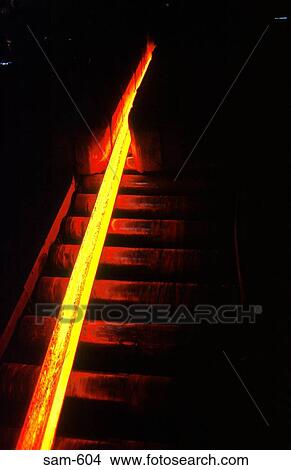 Glowing Steel Rod in Steel Works Colombia View Large Photo Image Picture - Glowing Steel Rod in Steel Works Colombia. Fotosearch