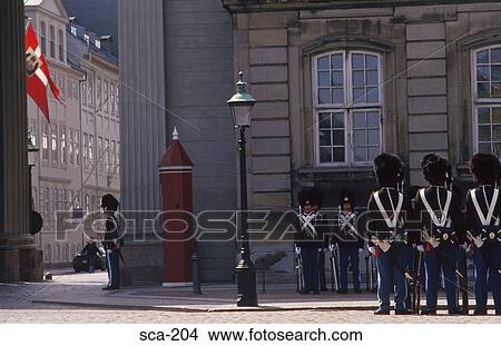 Guards on Parade by Copenhagen Palace Denmark View Large Photo Image Picture - Guards on Parade by Copenhagen Palace Denmark. Fotosearch