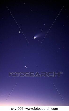 Stock Photograph - Hale Bop at Night. Fotosearch
