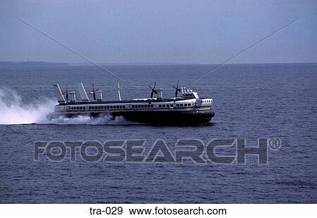 Stock Photo - Hovercraft Crossing the Sea at Speed. Fotosearch