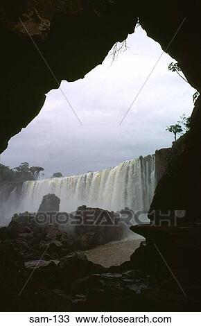 Iguazu Falls from a Cave Missiones Argentina View Large Photo Image Stock Image - Iguazu Falls from a Cave Missiones Argentina. Fotosearch