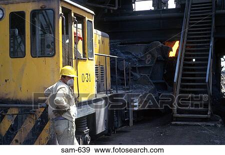 Internal Steel Works Railway Engine Colombia View Large Photo Image Stock Photo - Internal Steel Works Railway Engine Colombia. Fotosearch