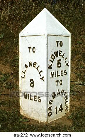 Iron Mile Post Wales View Large Photo Image Stock Image - Iron Mile Post Wales. Fotosearch