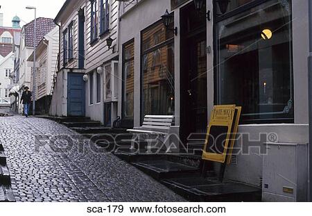 Lane in Stavanger Old Town Norway View Large Photo Image Stock Photo - Lane in Stavanger Old Town Norway. Fotosearch