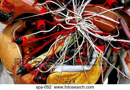 Leather Wine Bottles Tied Together Spain View Large Photo Image Stock Image - Leather Wine Bottles Tied Together Spain. Fotosearch