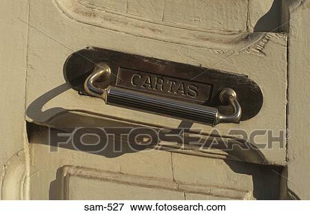 Stock Photo - Letterbox in Old Door Argentina. Fotosearch