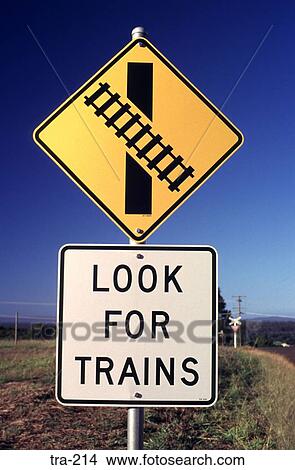 Level Crossing Warning Sign Australia View Large Photo Image Picture - Level Crossing Warning Sign Australia. Fotosearch