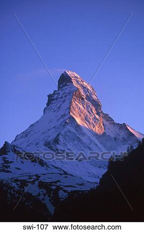 Light Striking the Matterhorn Zermatt Switzerland View Large Photo Image Stock Photo - Light Striking the Matterhorn Zermatt Switzerland. Fotosearch