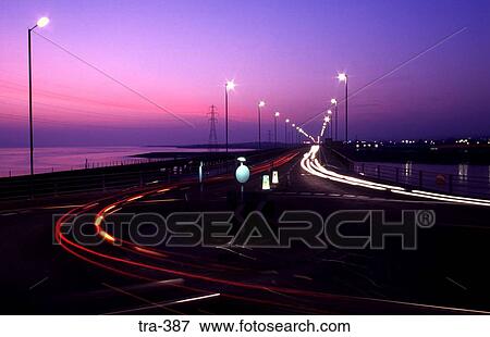 Long Exposure Photograph of Car Lights at Dusk View Large Photo Image Stock Photo - Long Exposure Photograph of Car Lights at Dusk. Fotosearch