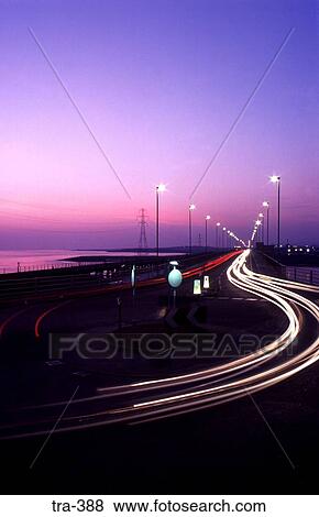 Long Exposure Photograph of Car Lights at Dusk View Large Photo Image Stock Photo - Long Exposure Photograph of Car Lights at Dusk. Fotosearch