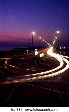 Long Exposure Photograph of Car Lights at Dusk View Large Photo Image Stock Photo - Long Exposure Photograph of Car Lights at Dusk. Fotosearch