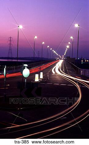 Long Exposure Photograph of Car Lights at Dusk View Large Photo Image Stock Photography - Long Exposure Photograph of Car Lights at Dusk. Fotosearch