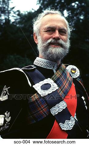 Man with White Beard in Scottish Traditional Dress View Large Photo Image Picture - Man with White Beard in Scottish Traditional Dress. Fotosearch