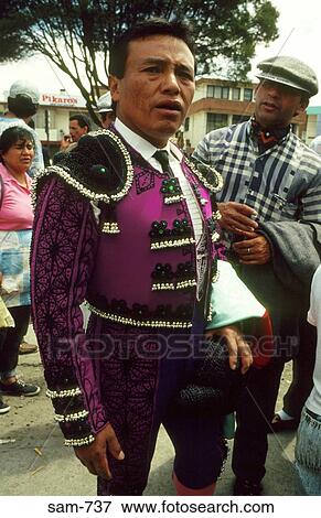 Stock Photo - Matador Outside Bullring Ecuador. Fotosearch