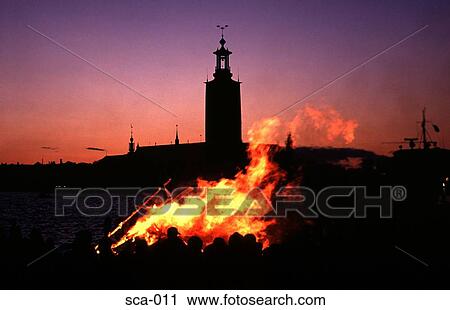 May Day Bonfire City Hall Stockholm Sweden View Large Photo Image Stock Image - May Day Bonfire City Hall Stockholm Sweden. Fotosearch