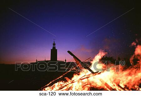 May Day Bonfire City Hall Stockholm Sweden View Large Photo Image Stock Image - May Day Bonfire City Hall Stockholm Sweden. Fotosearch
