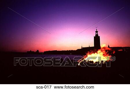 May Day Bonfire City Hall Stockholm Sweden View Large Photo Image Stock Photo - May Day Bonfire City Hall Stockholm Sweden. Fotosearch