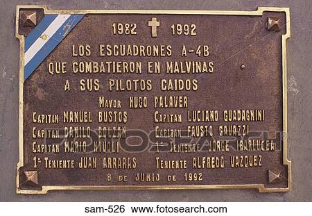 Memorial to Falkland Island Conflict Pilots Argentina View Large Photo Image Stock Photograph - Memorial to Falkland Island Conflict Pilots Argentina. Fotosearch