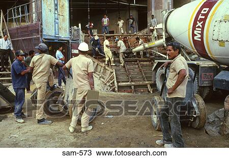 Men Working by Cement Mixer Caracas Venezuela View Large Photo Image Stock Image - Men Working by Cement Mixer Caracas Venezuela. Fotosearch