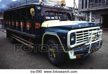 Minibus with Wooden Carriage Ecuador View Large Photo Image Stock Image - Minibus with Wooden Carriage Ecuador. Fotosearch