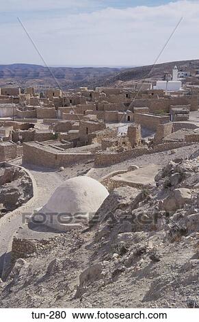 Stock Image - Mountain Village of Toujane Tunisia. Fotosearch