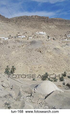 Mountain Village of Toujane Tunisia View Large Photo Image Stock Photo - Mountain Village of Toujane Tunisia. Fotosearch