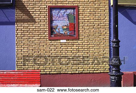 Mural on Yellow Brick Wall Buenos Aires Argentina View Large Photo Image Stock Image - Mural on Yellow Brick Wall Buenos Aires Argentina. Fotosearch