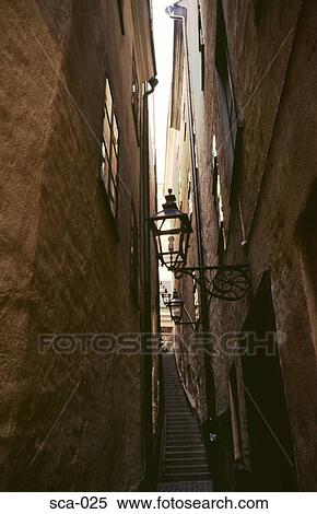 Narrow Alley Gamla Stan (Old Town) Stockholm Sweden View Large Photo Image Stock Photography - Narrow Alley Gamla Stan (Old Town) Stockholm Sweden. Fotosearch