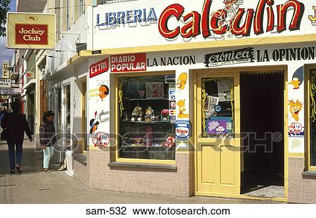 Newsagents Decorated with Cartoon Drawing Argentina View Large Photo Image Stock Image - Newsagents Decorated with Cartoon Drawing Argentina. Fotosearch