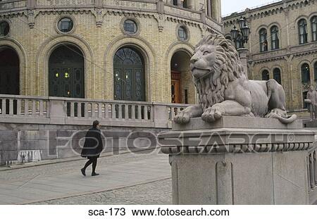 Stock Image - Norwegian Parliament Building Oslo. Fotosearch