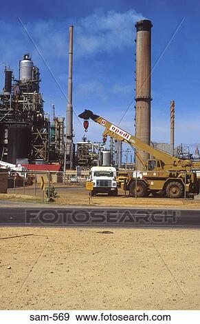 Oil Refinery in Desert Venezuela View Large Photo Image Stock Photo - Oil Refinery in Desert Venezuela. Fotosearch
