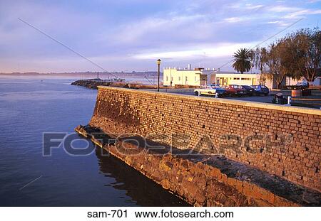 Old Stone Harbour Wall Colonia Uruguay View Large Photo Image Stock Image - Old Stone Harbour Wall Colonia Uruguay. Fotosearch