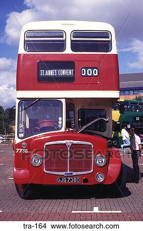 Old UK Double Decker Bus View Large Photo Image Picture - Old UK Double Decker Bus. Fotosearch
