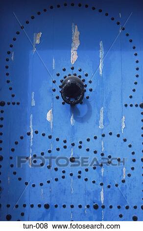 Ornate Blue Door Tunisia View Large Photo Image Stock Photo - Ornate Blue Door Tunisia. Fotosearch