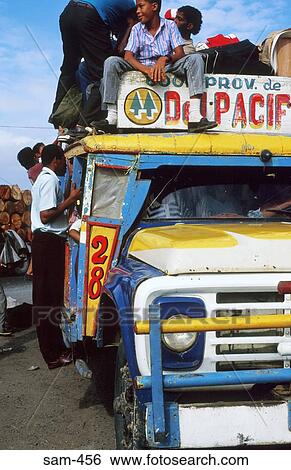 Overloaded Local Bus Ecuador View Large Photo Image Stock Photograph - Overloaded Local Bus Ecuador. Fotosearch