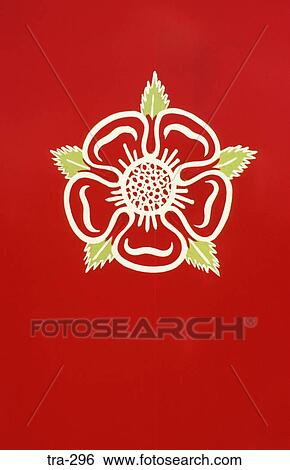 Stock Photograph - Painted Rose Design on Narrowboat UK. Fotosearch