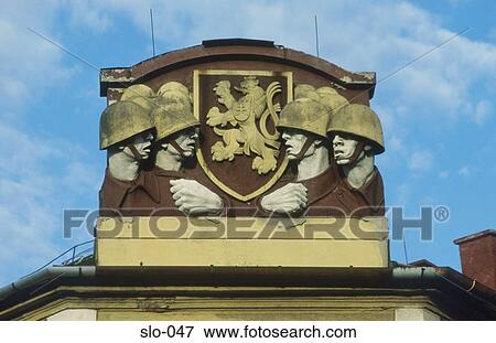 Painted Stone Carving Bratislava Slovakia View Large Photo Image Stock Photo - Painted Stone Carving Bratislava Slovakia. Fotosearch